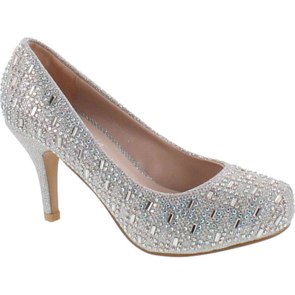 Bella Luna MYRA Silver Womens pumps-shoes 7 NEW